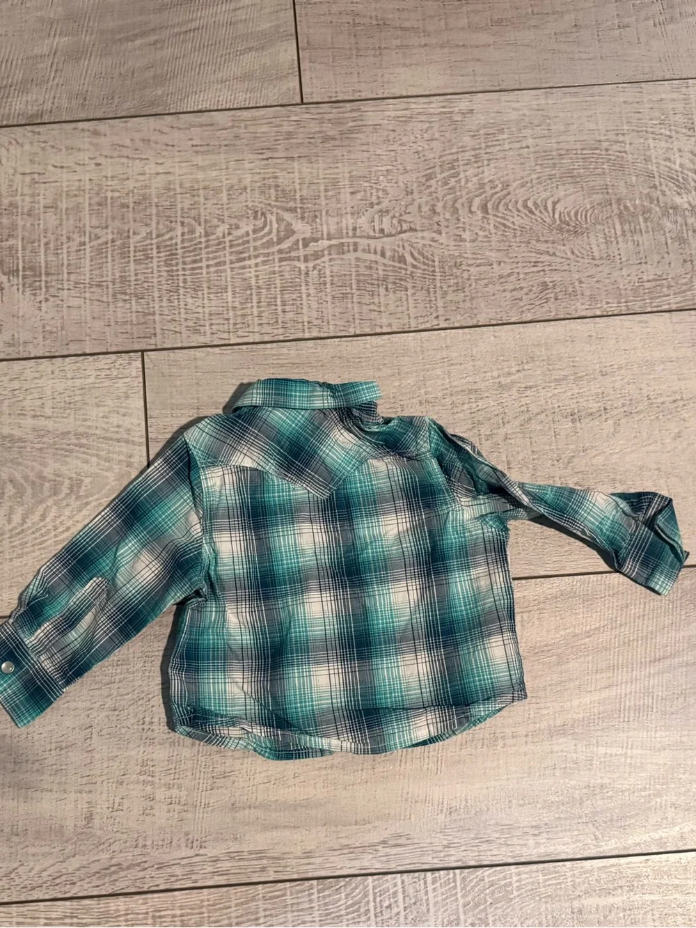 Wrangler Baby Western Plaid Snap Shirt • 3–6 Months